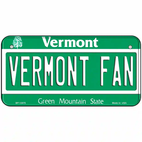 Vermont Fan Novelty Metal License Plate 6" x 3" (BP)