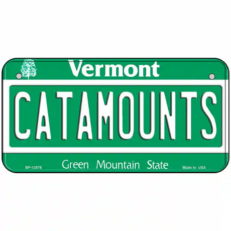 Catamounts Novelty Metal License Plate 6" x 3" (BP)