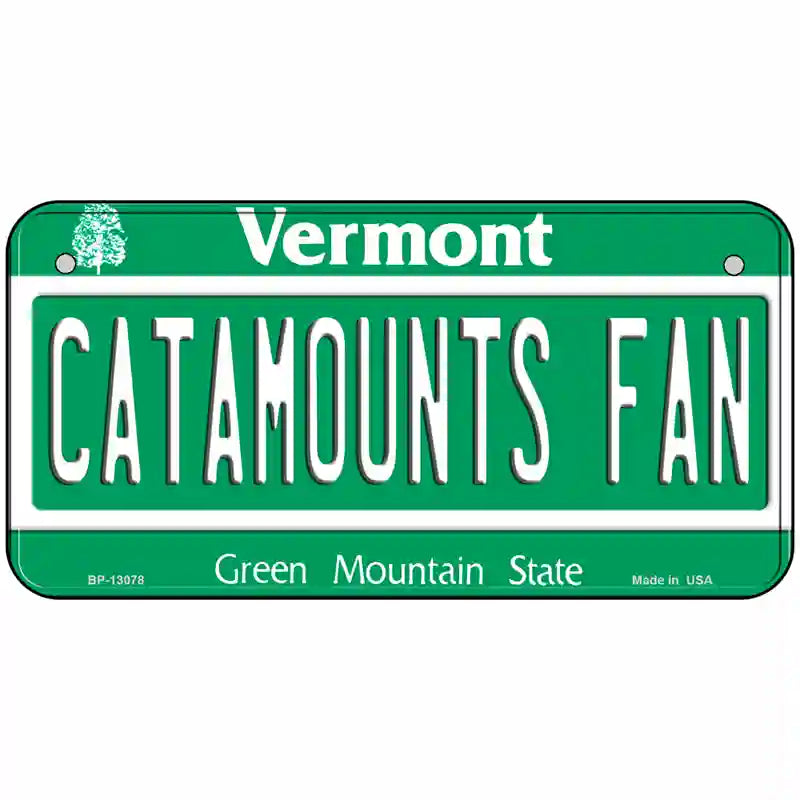 Catamounts Fan Novelty Metal License Plate 6" x 3" (BP)