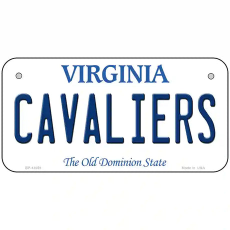 Cavaliers Novelty Metal License Plate 6" x 3" (BP)