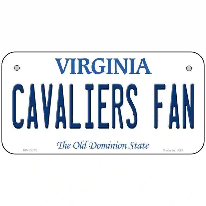 Cavaliers Fan Novelty Metal License Plate 6" x 3" (BP)