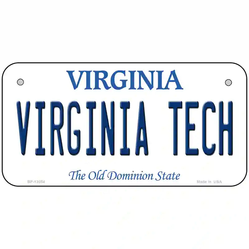 Virginia Tech Novelty Metal License Plate 6" x 3" (BP)