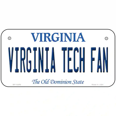 Virginia Tech Fan Novelty Metal License Plate 6" x 3" (BP)