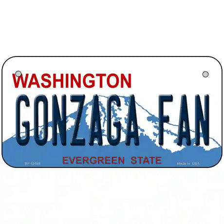 Gonzaga Fan Novelty Metal License Plate 6" x 3" (BP)