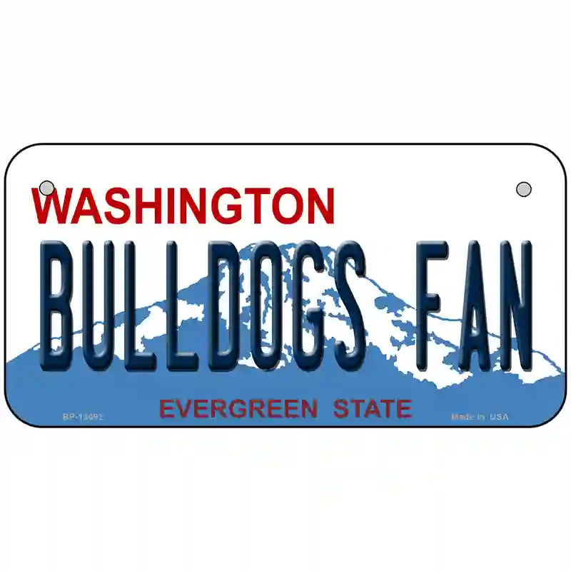 Bulldogs Fan Washignton Novelty Metal License Plate 6" x 3" (BP)