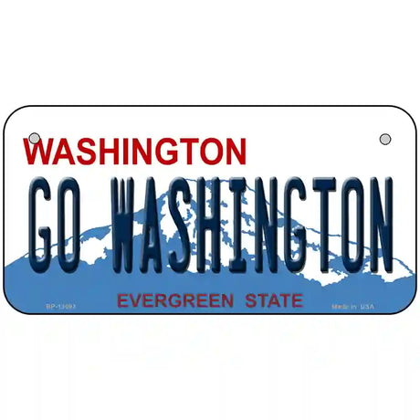 Go Washington Novelty Metal License Plate 6" x 3" (BP)