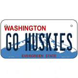 Go Huskies Novelty Metal License Plate 6" x 3" (BP)