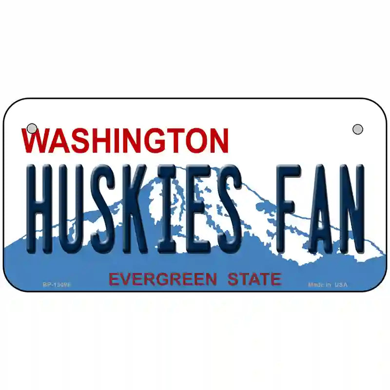 Huskies Fan Washington Novelty Metal License Plate 6" x 3" (BP)