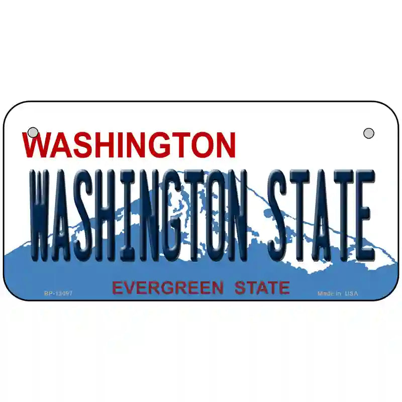 Washington State College Novelty Metal License Plate 6" x 3" (BP)