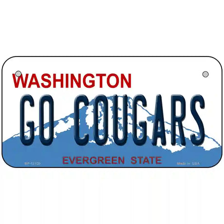 Go Cougars Washington Novelty Metal License Plate 6" x 3" (BP)