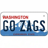 Go Zags Novelty Metal License Plate 6" x 3" (BP)