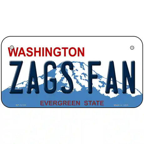 Zags Fan Novelty Metal License Plate 6" x 3" (BP)