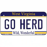 Go Herd Novelty Metal License Plate 6" x 3" (BP)