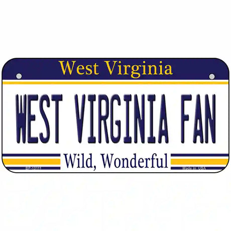 West Virginia Fan Novelty Metal License Plate 6" x 3" (BP)