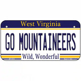 Go Mountaineers Novelty Metal License Plate 6" x 3" (BP)