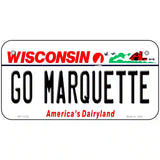 Go Marquette Novelty Metal License Plate 6" x 3" (BP)