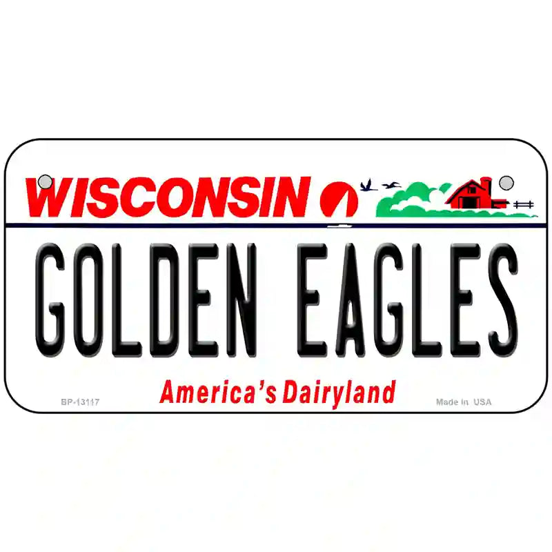 Golden Eagles Novelty Metal License Plate 6" x 3" (BP)