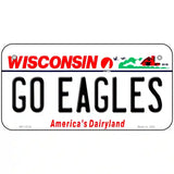 Go Eagles Wisconsin Novelty Metal License Plate 6" x 3" (BP)