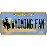 Wyoming Fan Novelty Metal License Plate 6" x 3" (BP)