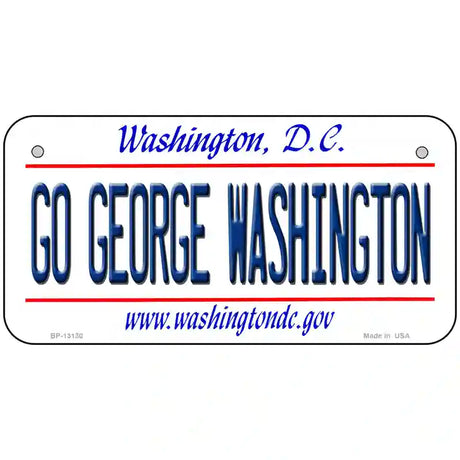 Go George Washington Novelty Metal License Plate 6" x 3" (BP)