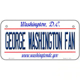 George Washington Fan Novelty Metal License Plate 6" x 3" (BP)