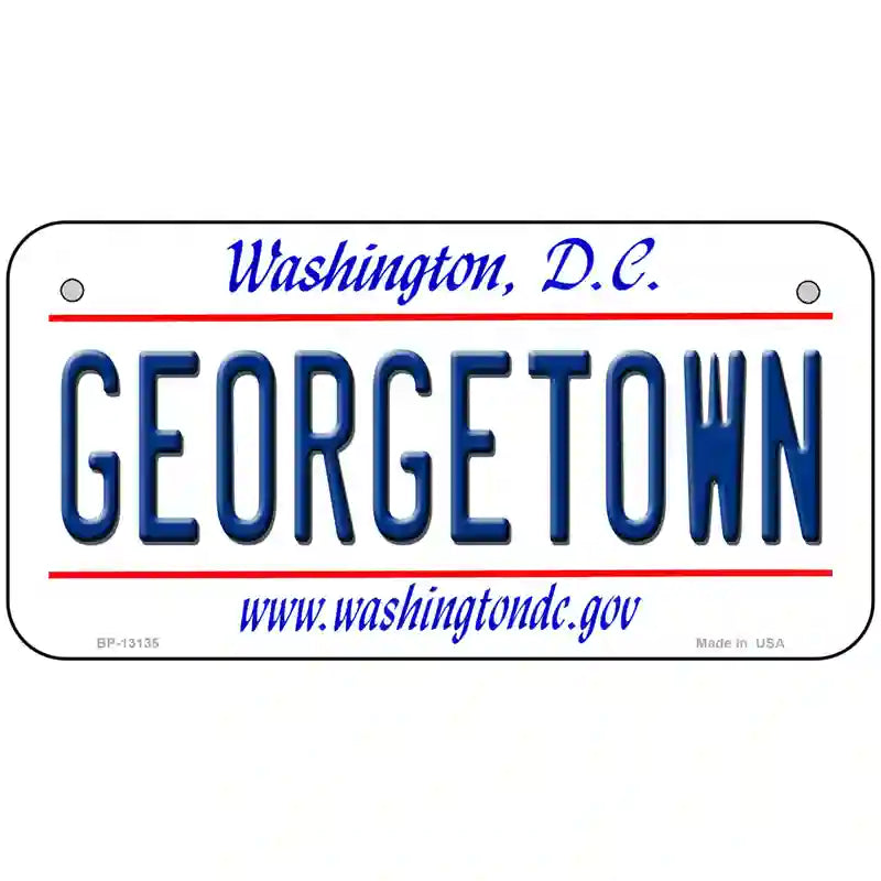 Georgetown Novelty Metal License Plate 6" x 3" (BP)