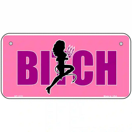 She-Devil Bitch Novelty Metal License Plate 6" x 3" (BP)