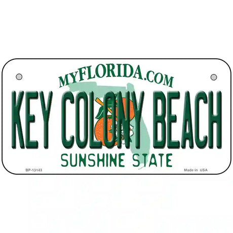 Key Colony Beach Florida Metal Novelty License Plate 6" x 3" (BP)