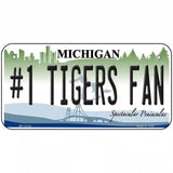 Number 1 Tigers Fan Novelty Metal License Plate Tag 6" x 3" (BP)