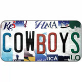 Cowboys Strip Art Novelty Metal License Plate Tag 6" x 3" (BP)