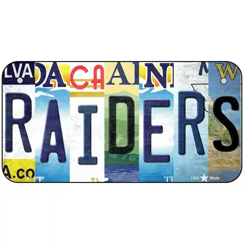 Raiders Strip Art Novelty Metal License Plate Tag 6" x 3" (BP)