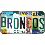 Broncos Strip Art Novelty Metal License Plate Tag 6" x 3" (BP)