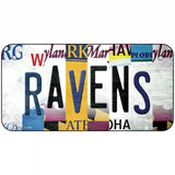 Ravens Strip Art Novelty Metal License Plate Tag 6" x 3" (BP)