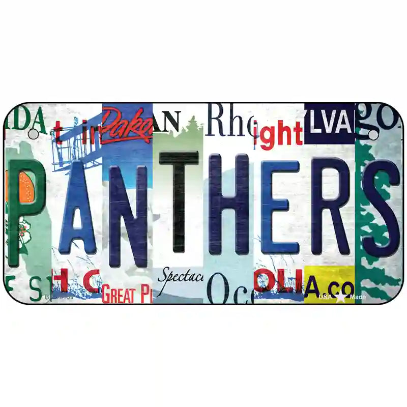 Panthers Strip Art Novelty Metal License Plate Tag 6" x 3" (BP)