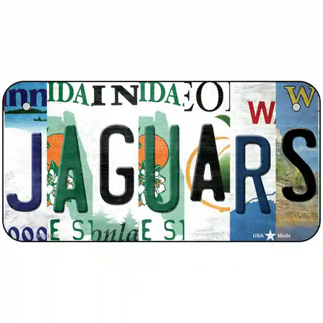 Jaguars Strip Art Novelty Metal License Plate Tag 6" x 3" (BP)