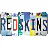 Redskins Strip Art Novelty Metal License Plate Tag 6" x 3" (BP)