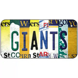 Giants Strip Art Novelty Metal License Plate Tag 6" x 3" (BP)