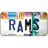 Rams Strip Art Novelty Metal License Plate Tag 6" x 3" (BP)