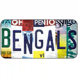 Bengals Strip Art Novelty Metal License Plate Tag 6" x 3" (BP)