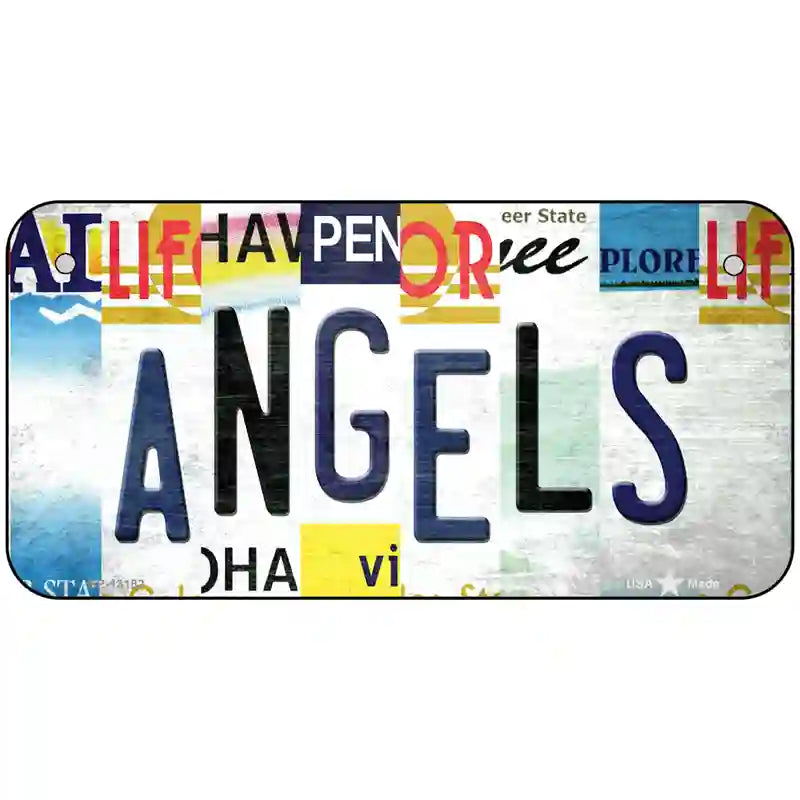 Angels Strip Art Novelty Metal License Plate Tag 6" x 3" (BP)