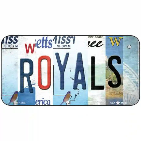 Royals Strip Art Novelty Metal License Plate Tag 6" x 3" (BP)