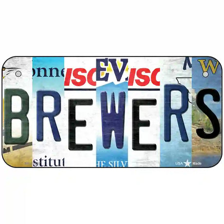 Brewers Strip Art Novelty Metal License Plate Tag 6" x 3" (BP)