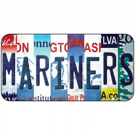 Mariners Strip Art Novelty Metal License Plate Tag 6" x 3" (BP)