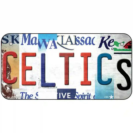 Celtics Strip Art Novelty Metal License Plate Tag 6" x 3" (BP)