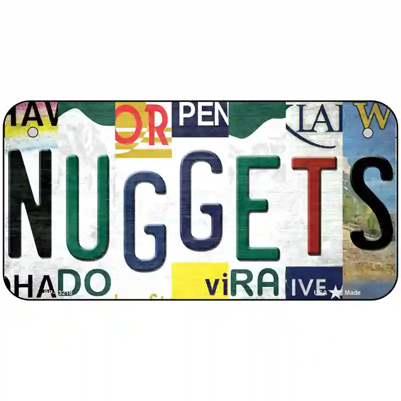 Nuggets Strip Art Novelty Metal License Plate Tag 6" x 3" (BP)