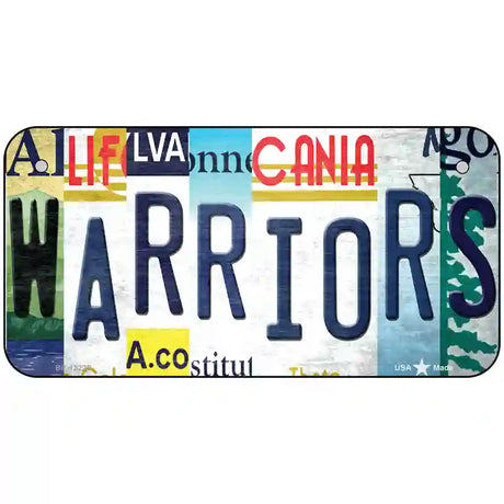 Warriors Strip Art Novelty Metal License Plate Tag 6" x 3" (BP)