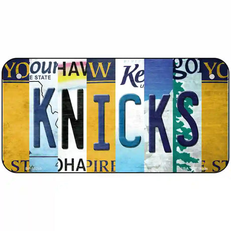 Knicks Strip Art Novelty Metal License Plate Tag 6" x 3" (BP)