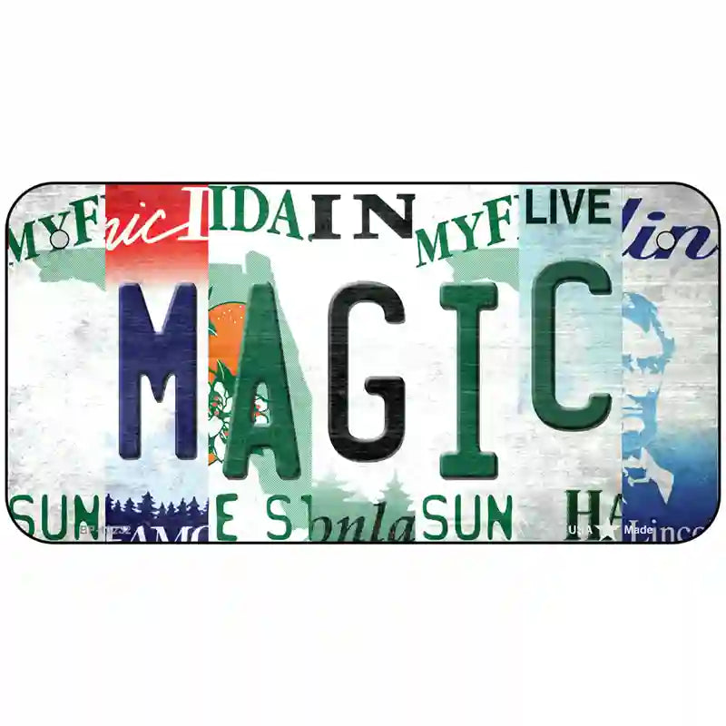 Magic Strip Art Novelty Metal License Plate Tag 6" x 3" (BP)