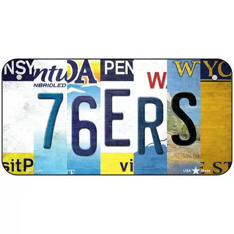 76ers Strip Art Novelty Metal License Plate Tag 6" x 3" (BP)