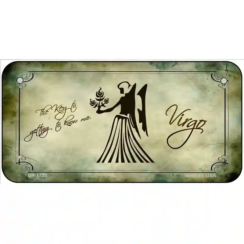 Virgo Zodiac Novelty Metal License Plate 6" x 3" (BP)